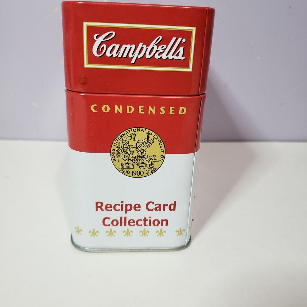 Campbell Condensed Soup Metal Tin Recipe Container /w Recipes 2011 - Picture 4 of 12